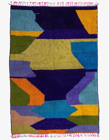 6' 10 x 9' 10 Hand Knotted Moroccan Wool Rug