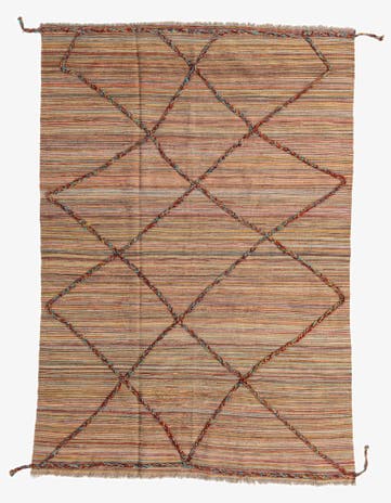 5' 5 x 7' 8 Hand Knotted Moroccan Wool Rug