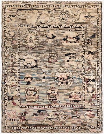 9' 8 x 12' 6 Hand Knotted Moroccan Wool Rug