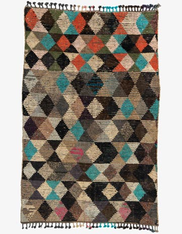 5' 6 x 8' 5 Hand Knotted Moroccan Wool Rug