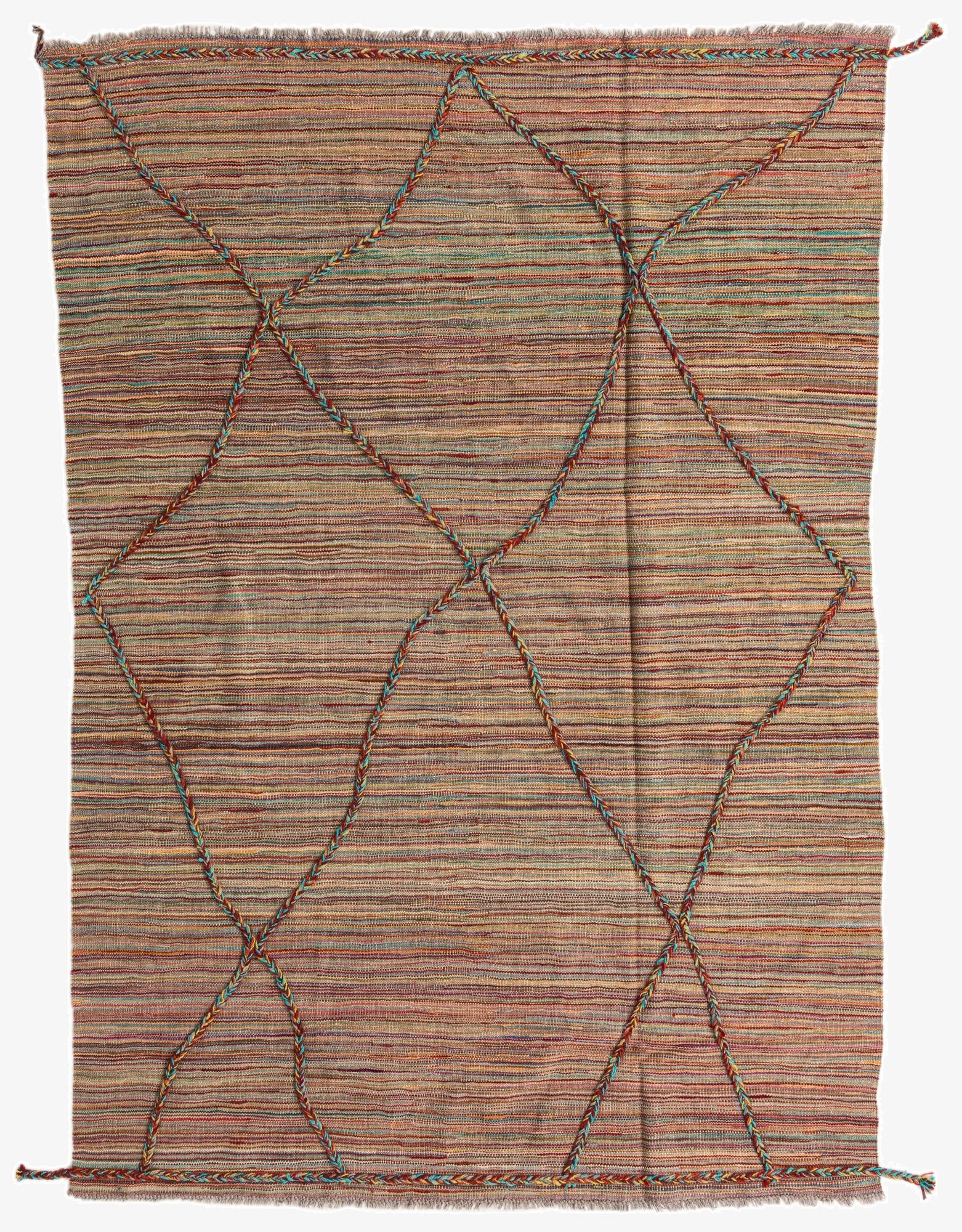 5' 4 x 7' 7  Hand Knotted Moroccan Wool Rug