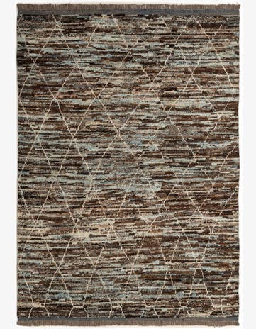 5' 3 x 7' 6 Hand Knotted Moroccan Wool Rug