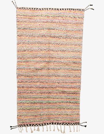 4' 10 x 8' 7 Hand Knotted Moroccan Wool Rug