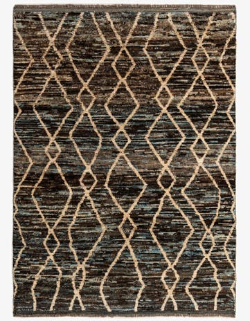 5' 9 x 7' 10 Hand Knotted Moroccan Wool Rug