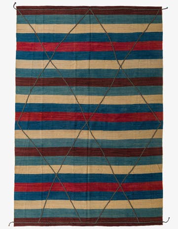 8' 9 x 13' 1 Hand Woven Moroccan Wool Rug