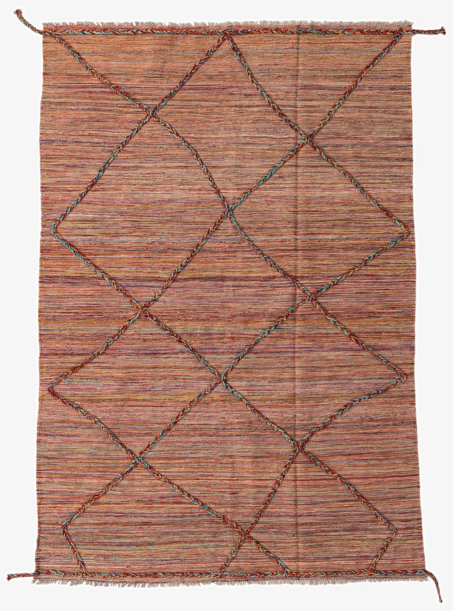 5' 3 x 8'  Hand Knotted Moroccan Wool Rug