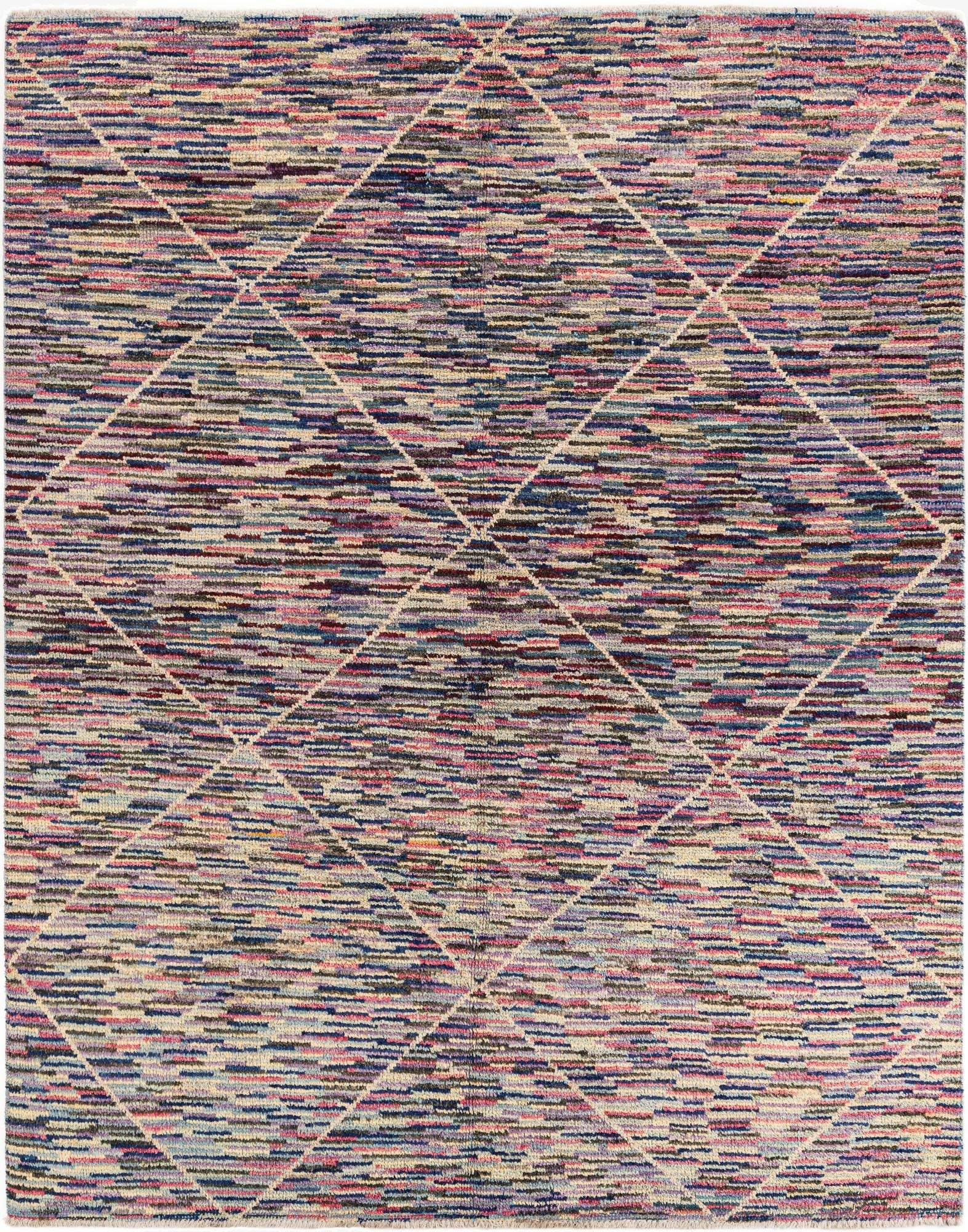 7' 9 x 9' 8  Hand Knotted Moroccan Wool Rug