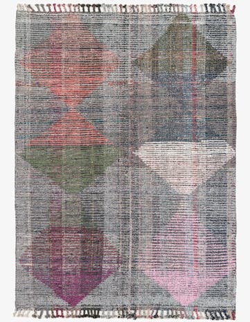 5' 8 x 7' 8 Hand Knotted Moroccan Wool Rug