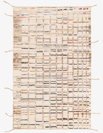 4' x 6' 1 Hand Knotted Moroccan Wool Rug