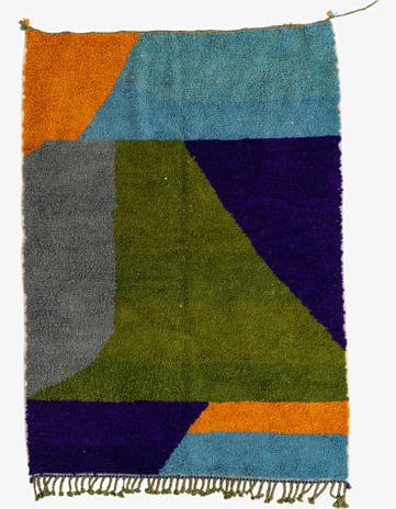 5' 2 x 7' 2 Hand Knotted Moroccan Wool Rug