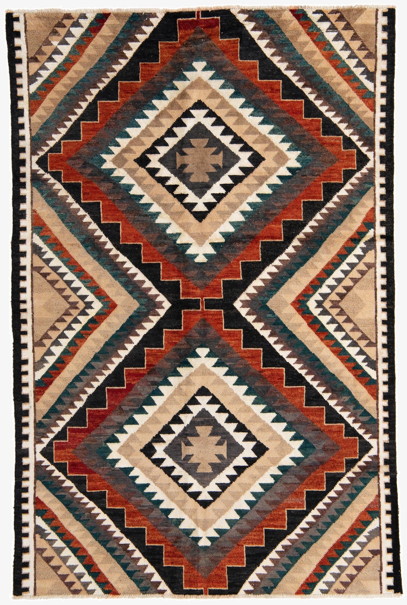 6' 8 x 10' 1  Hand Knotted Moroccan Wool Rug