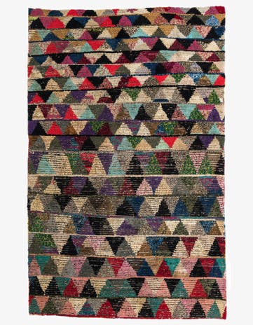 6' 2 x 9' 9 Hand Knotted Moroccan Wool Rug