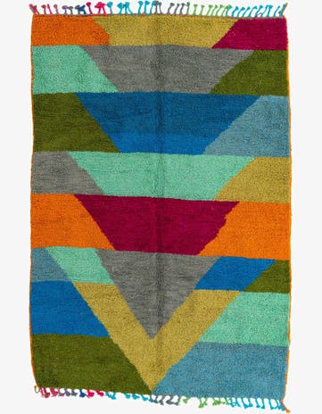 5' 5 x 7' 10 Hand Knotted Moroccan Wool Rug