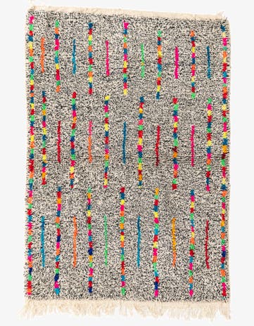 3' 4 x 4' 10 Hand Knotted Moroccan Wool Rug