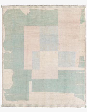 8' 2 x 9' 10 Hand Knotted Moroccan Wool Rug