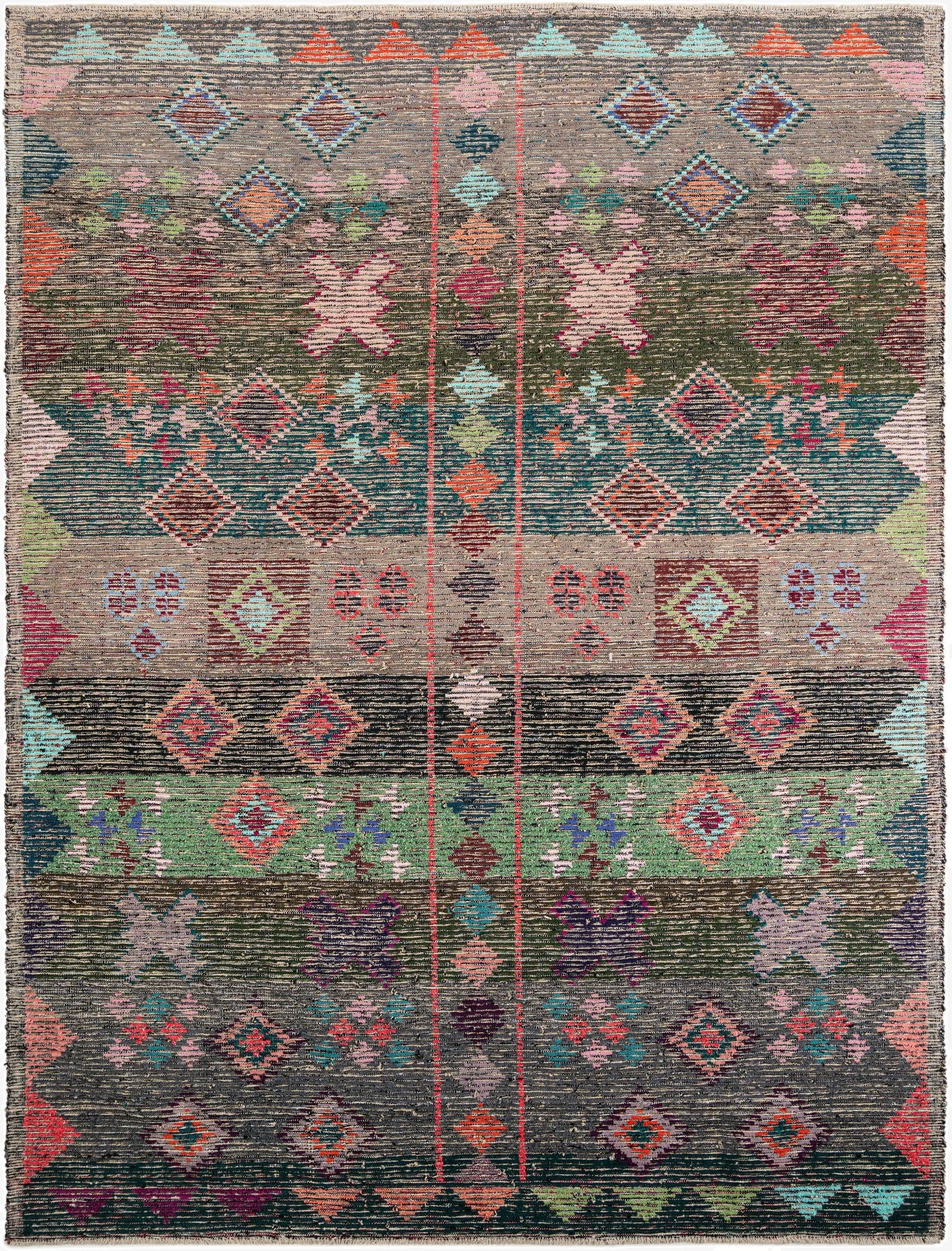 9' 6 x 12' 7  Hand Knotted Moroccan Wool Rug