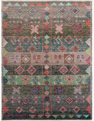 9' 6 x 12' 7 Hand Knotted Moroccan Wool Rug