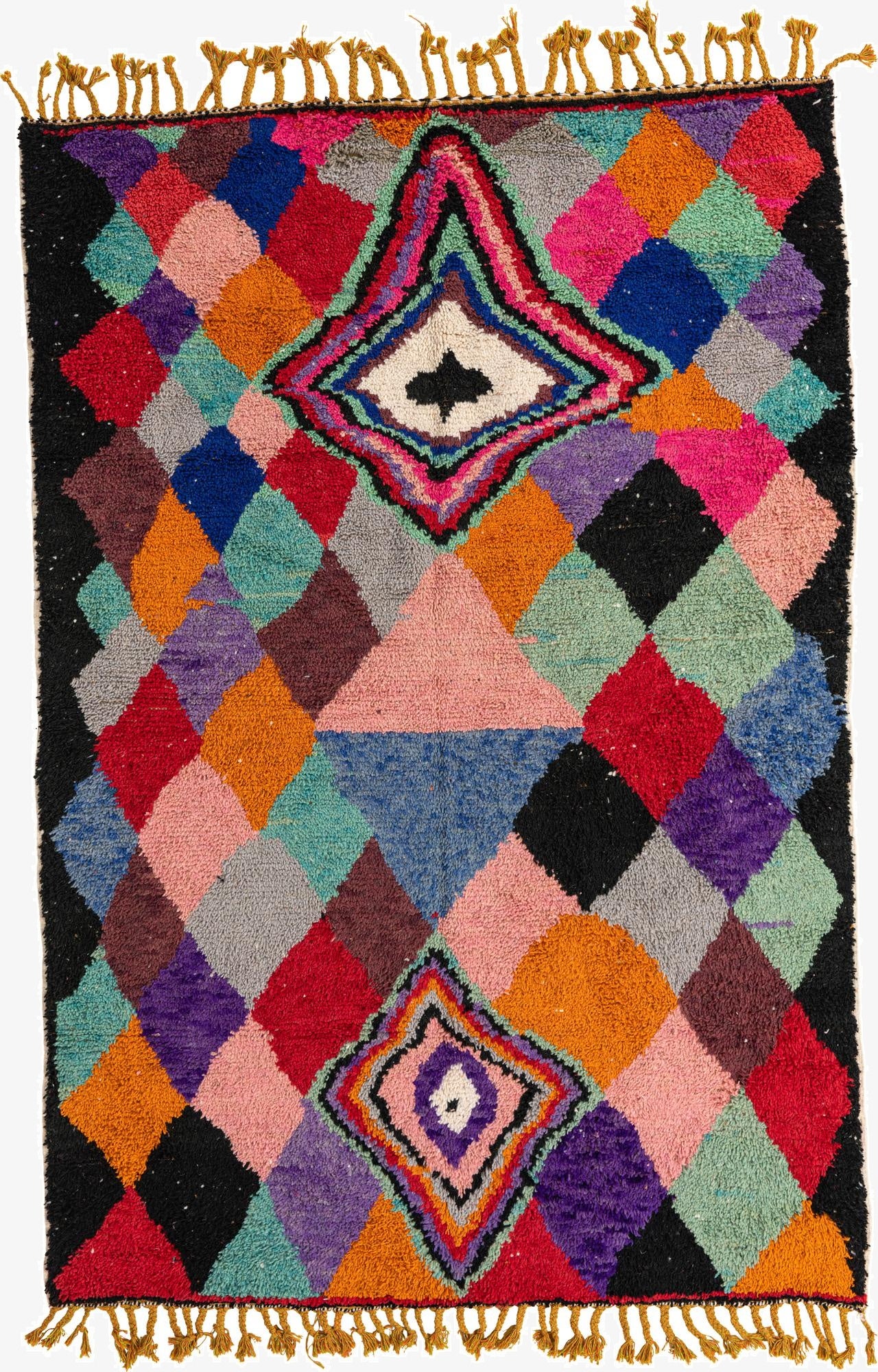 6' 6 x 9' 7  Hand Knotted Moroccan Wool Rug