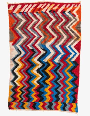 5' 5 x 7' 7 Hand Knotted Moroccan Wool Rug