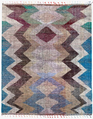 8' x 10' Hand Knotted Moroccan Wool Rug