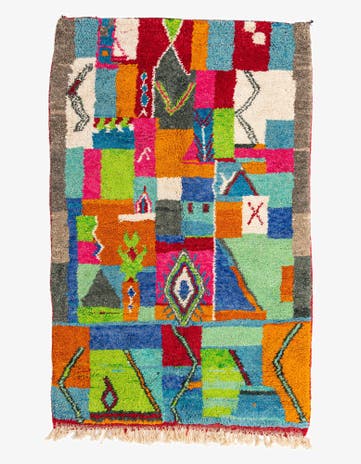 5' 2 x 8' 2 Hand Knotted Moroccan Wool Rug