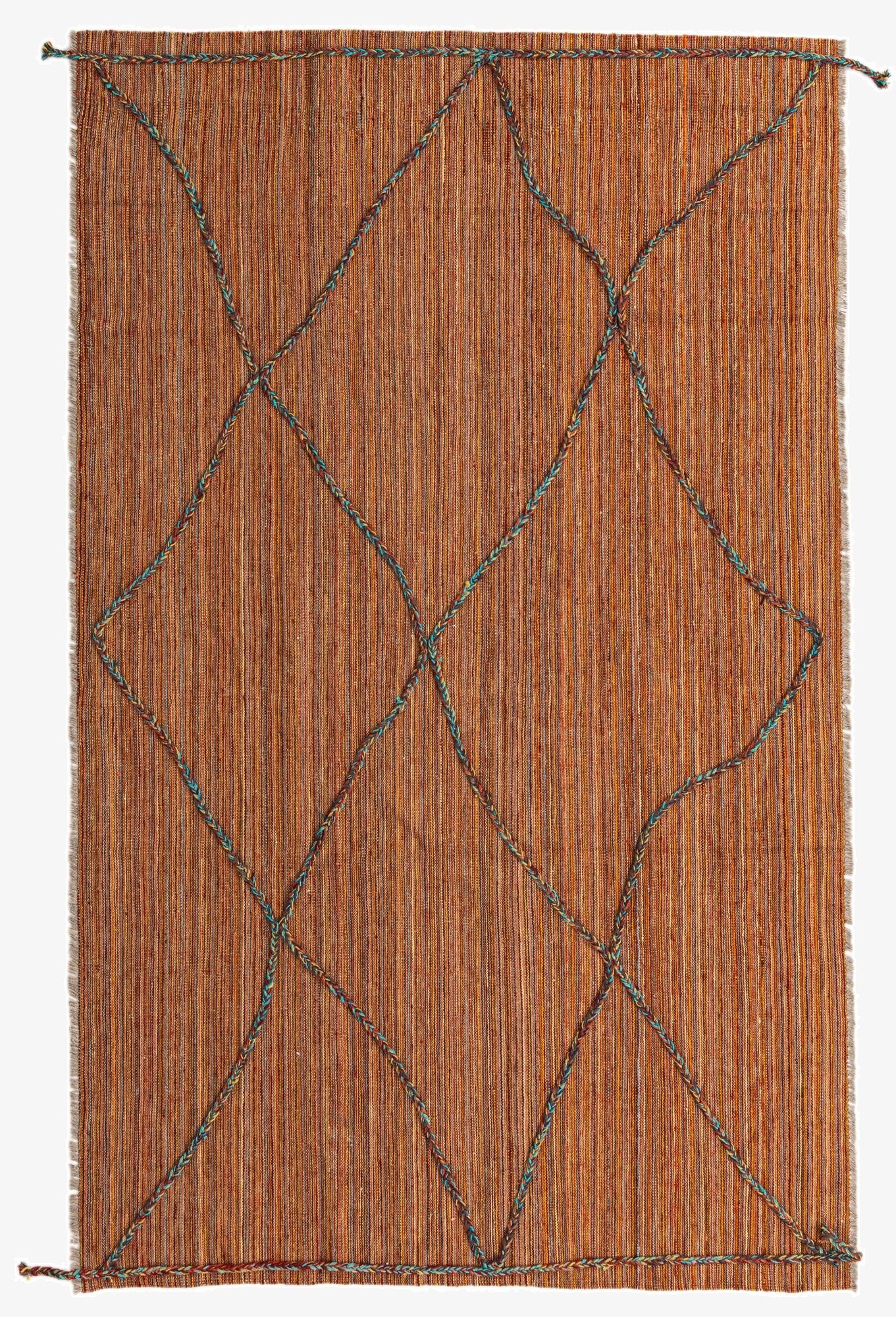 5' 4 x 8' 9  Hand Knotted Moroccan Wool Rug