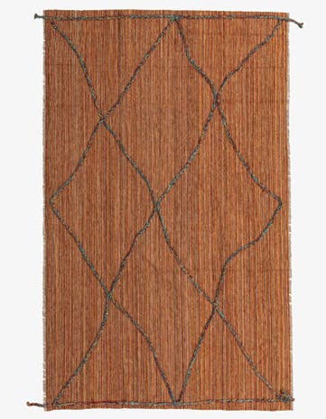 5' 4 x 8' 9 Hand Knotted Moroccan Wool Rug