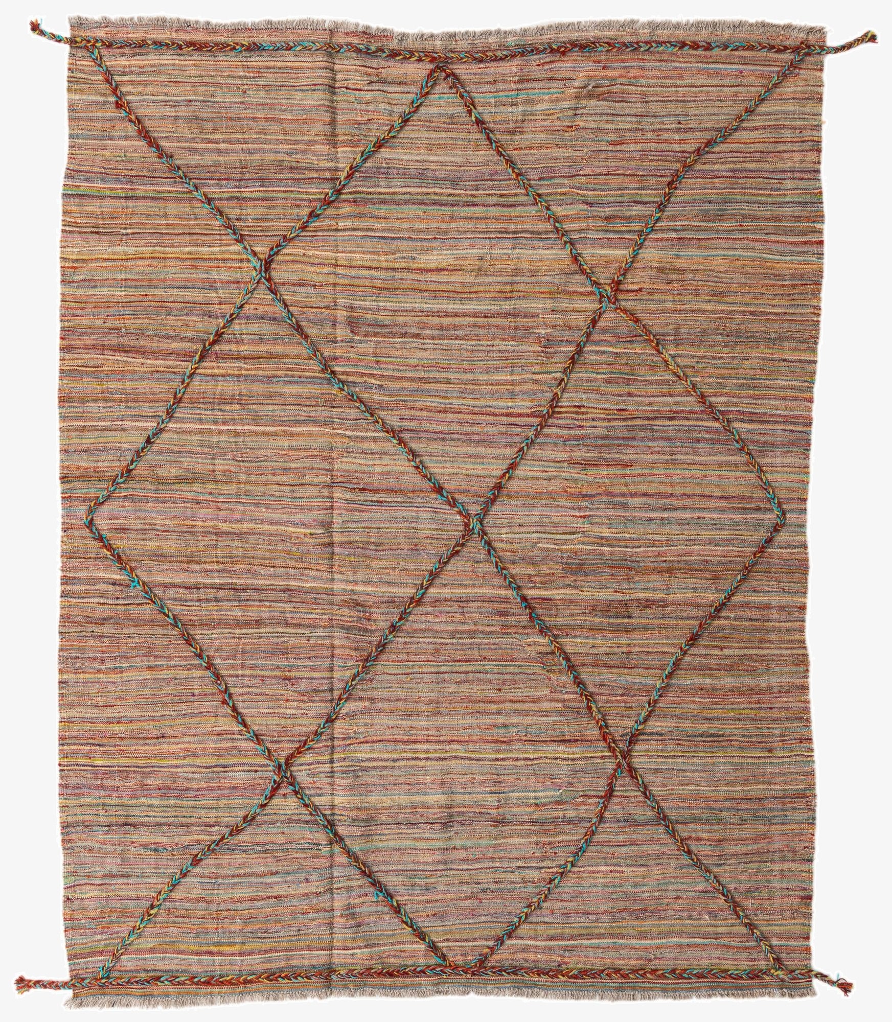 5' 9 x 7' 6  Hand Knotted Moroccan Wool Rug