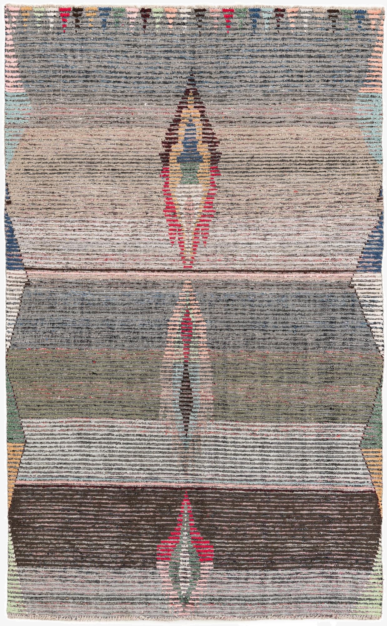 4' 10 x 7' 10  Hand Knotted Moroccan Wool Rug