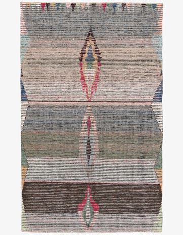 4' 10 x 7' 10 Hand Knotted Moroccan Wool Rug