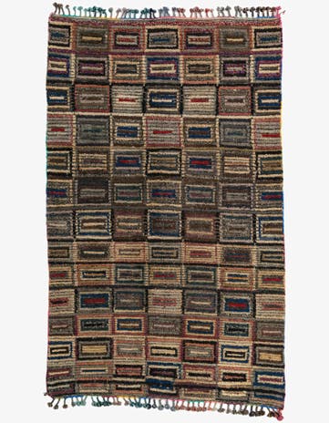 5' 5 x 8' 9 Hand Knotted Moroccan Wool Rug