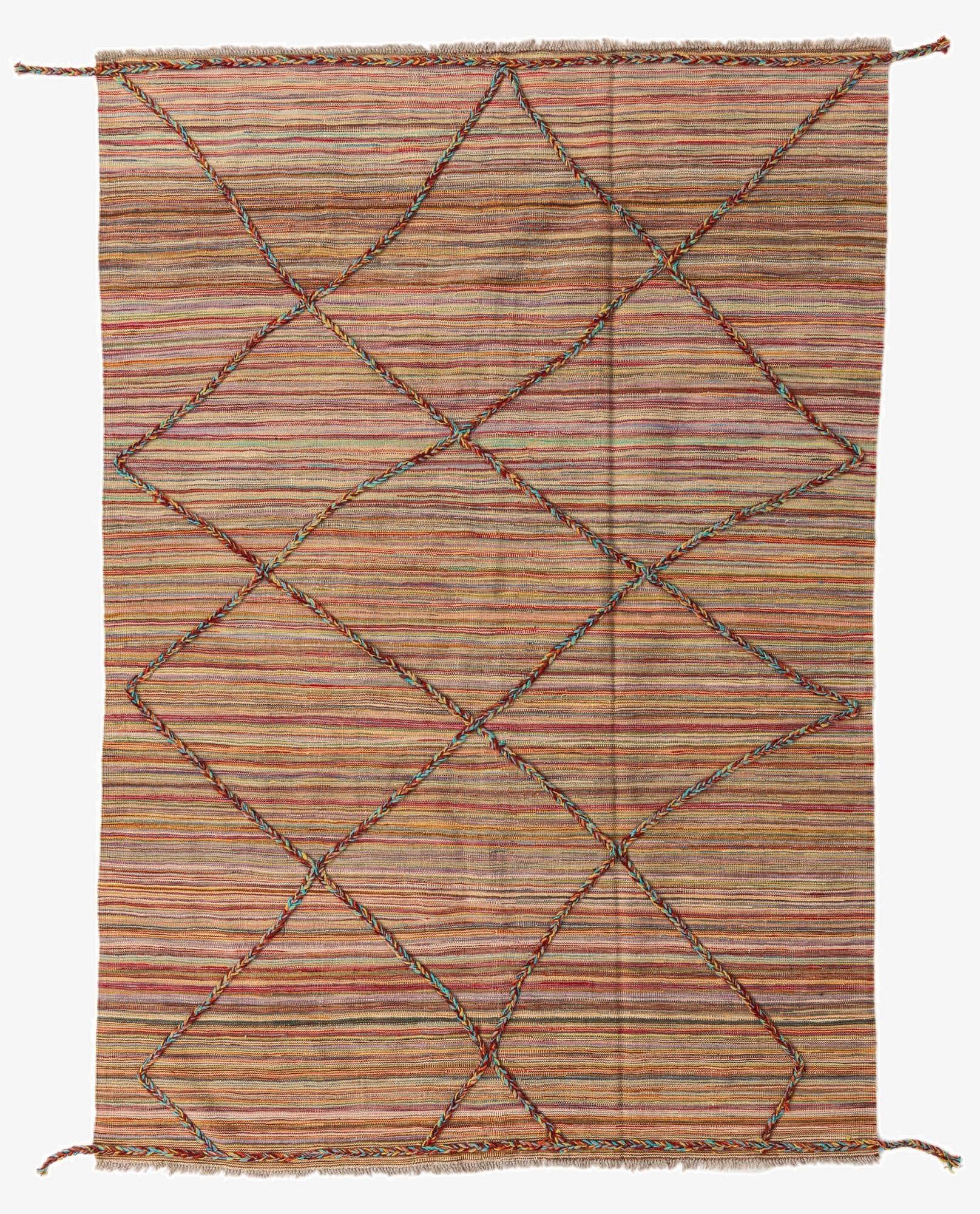 5' 7 x 8'  Hand Knotted Moroccan Wool Rug