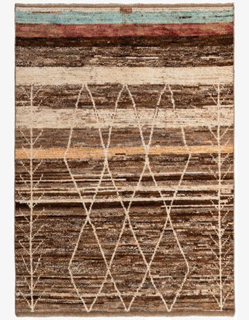 5' 8 x 7' 10 Hand Knotted Moroccan Wool Rug