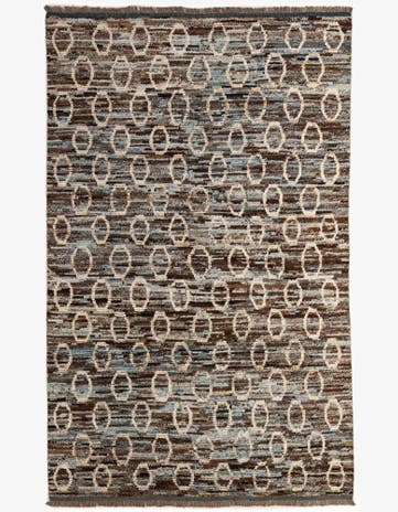 6' 8 x 10' 5 Hand Knotted Moroccan Wool Rug