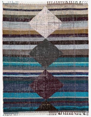 8' 2 x 10' 4 Hand Knotted Moroccan Wool Rug