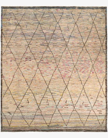 9' 7 x 11' 5 Hand Knotted Moroccan Wool Rug