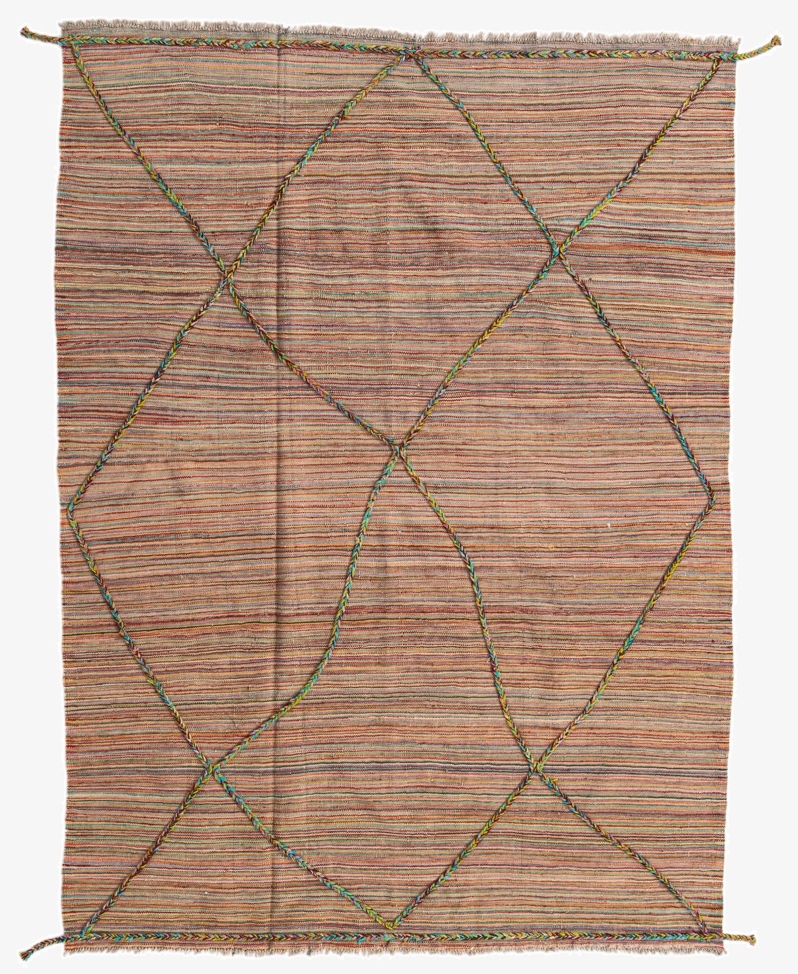 5' 9 x 7' 5  Hand Knotted Moroccan Wool Rug