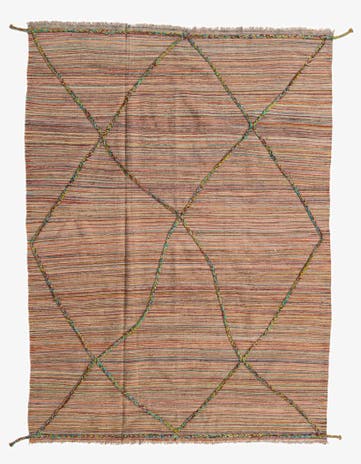 5' 9 x 7' 5 Hand Knotted Moroccan Wool Rug