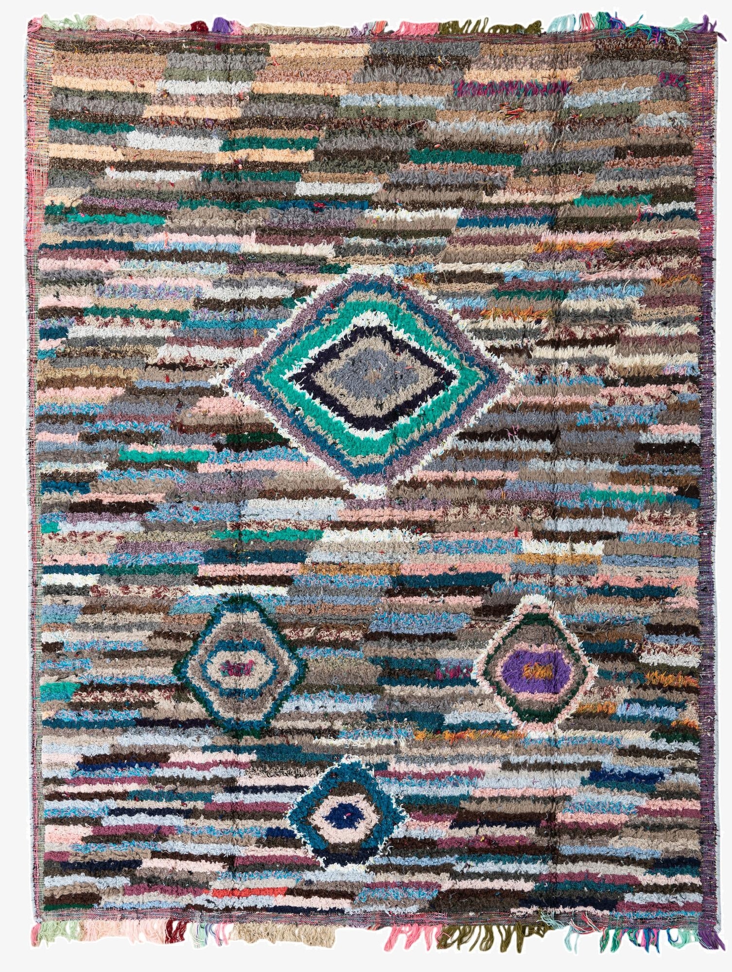 8' 1 x 10' 5  Hand Knotted Moroccan Wool Rug