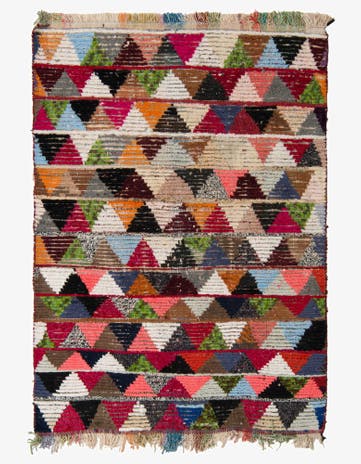 5' 3 x 7' 6 Hand Knotted Moroccan Wool Rug