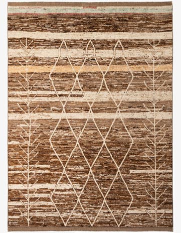 8' 4 x 11' 3 Hand Knotted Moroccan Wool Rug