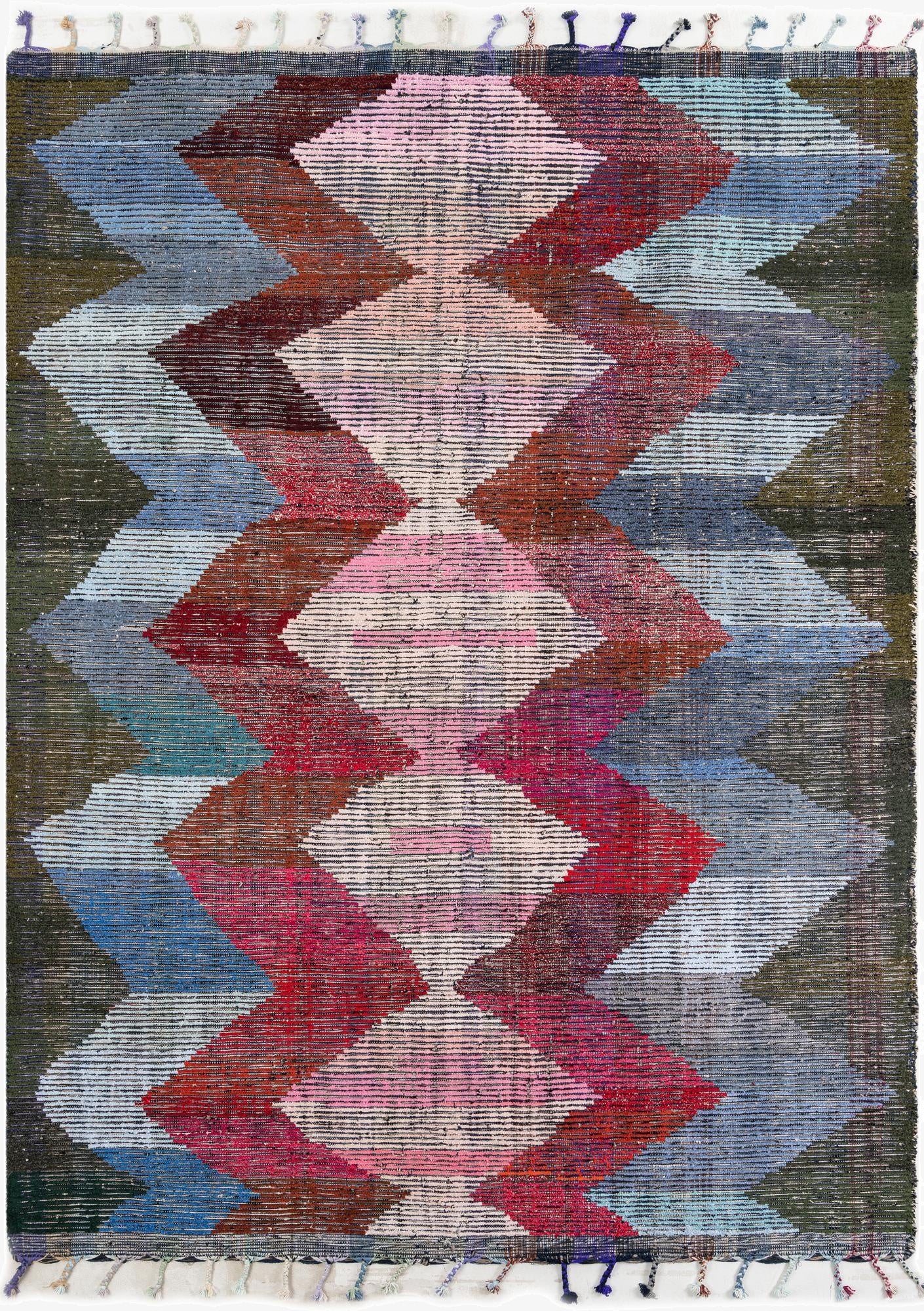 9' 3 x 12' 2  Hand Knotted Moroccan Wool Rug