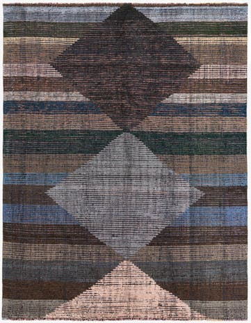 8' x 10' 4 Hand Knotted Moroccan Wool Rug
