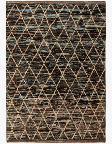 5' 9 x 8' Hand Knotted Moroccan Wool Rug