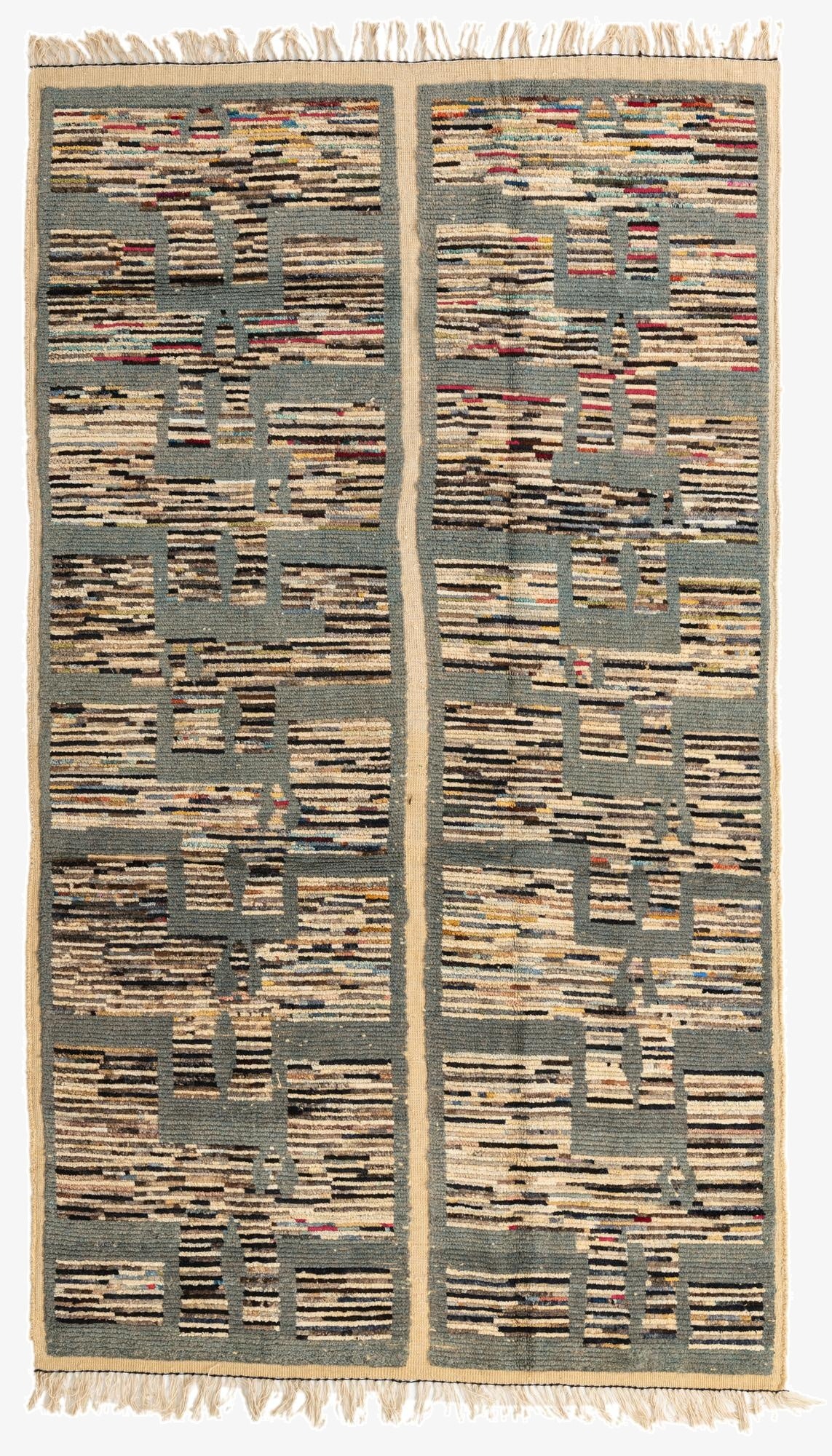 5' 8 x 10'  Hand Knotted Moroccan Wool Rug