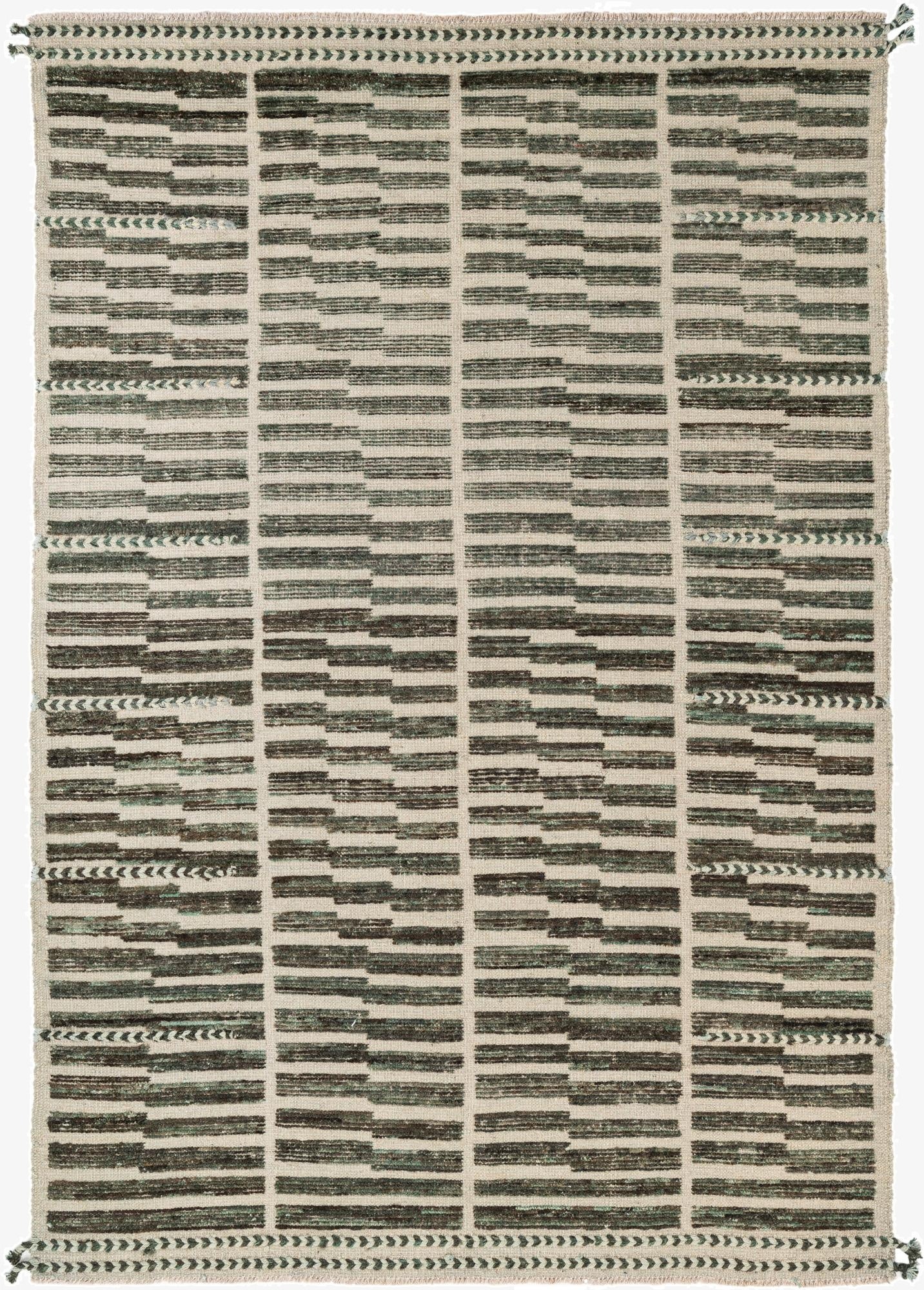 5' 8 x 8' 4  Hand Knotted Moroccan Wool Rug