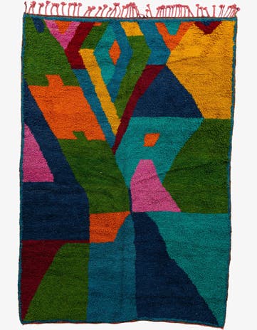 6' 5 x 9' 6 Hand Knotted Moroccan Wool Rug