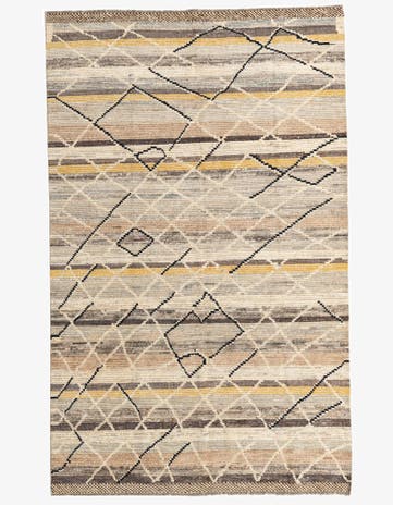 5' 9 x 9' 3 Hand Knotted Moroccan Wool Rug