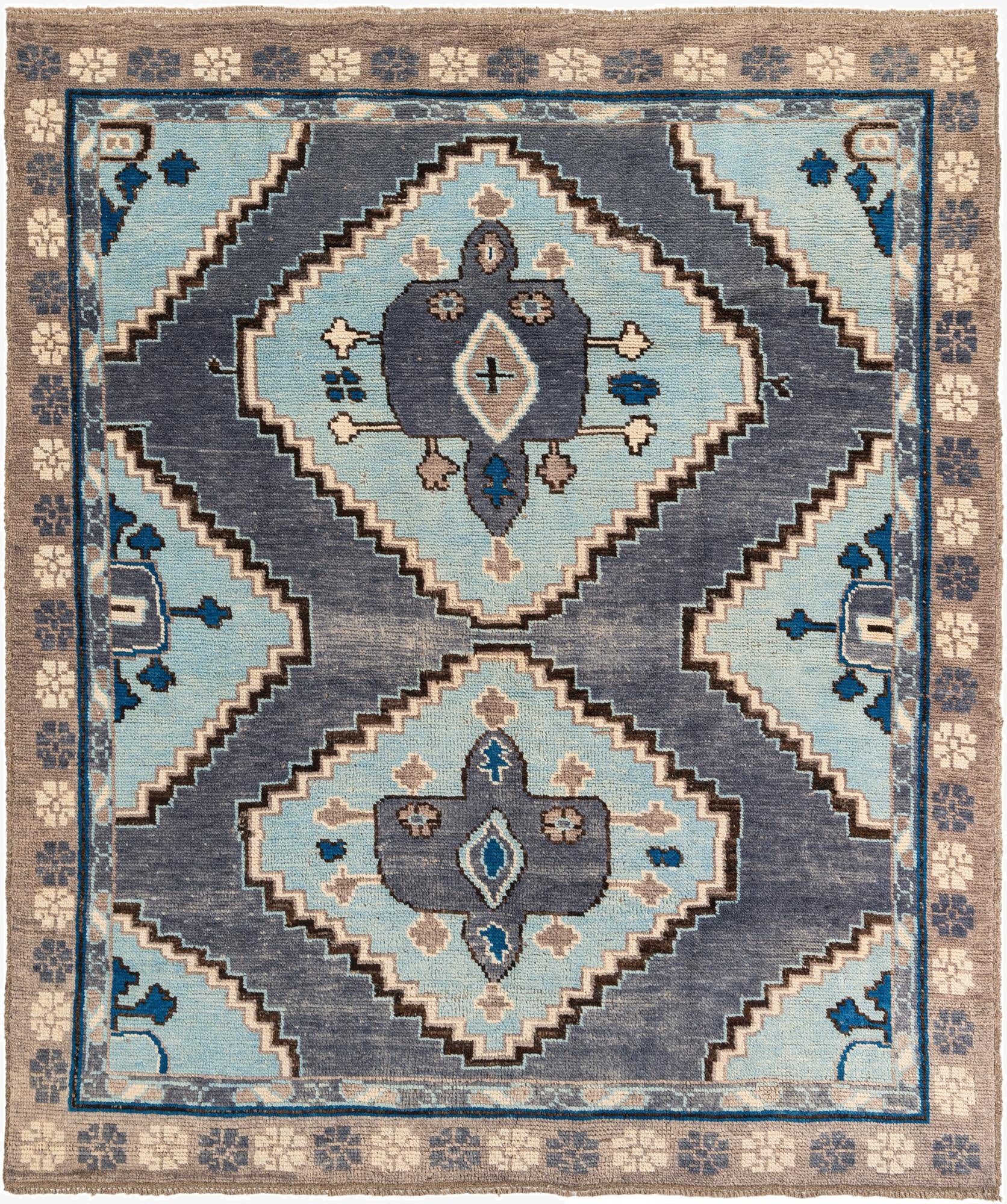 8' 7 x 10' 2  Hand Knotted Moroccan Wool Rug