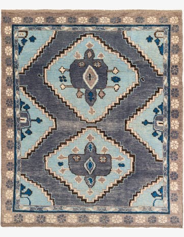 8' 7 x 10' 2 Hand Knotted Moroccan Wool Rug